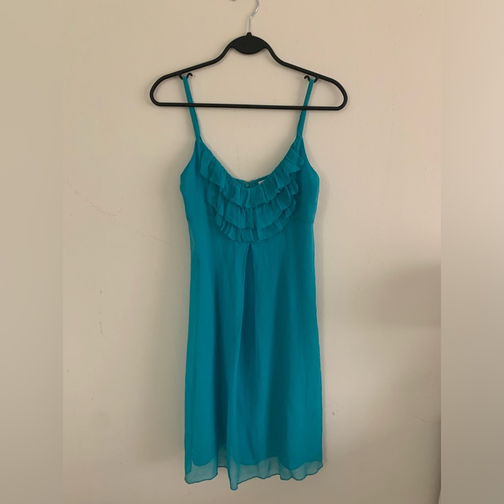Ramy Brook 100% silk mini dress blue small